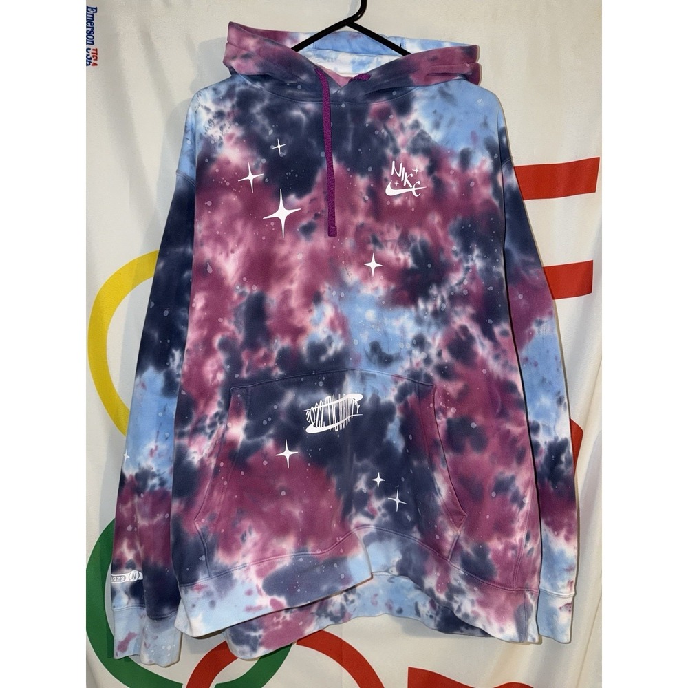 Nike Hoodie Mens 2XL Pullover Space Galaxy AOP Sweatshirt